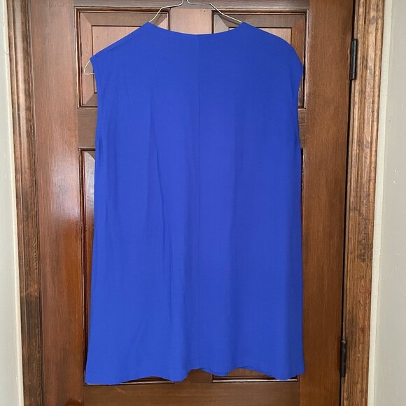 Size Small/Petite Eileen Fisher royal blue silk tunic - Picture 2 of 8